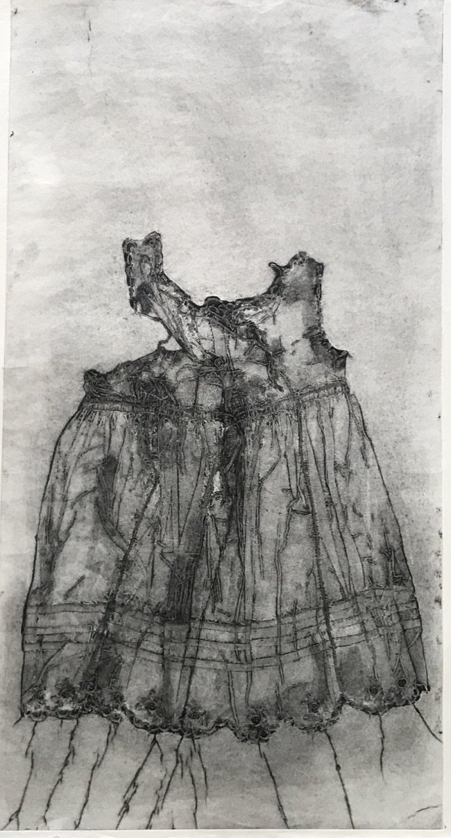 Gwen Van Embden, 'Dressed 1' Collagraph on mulberry paper