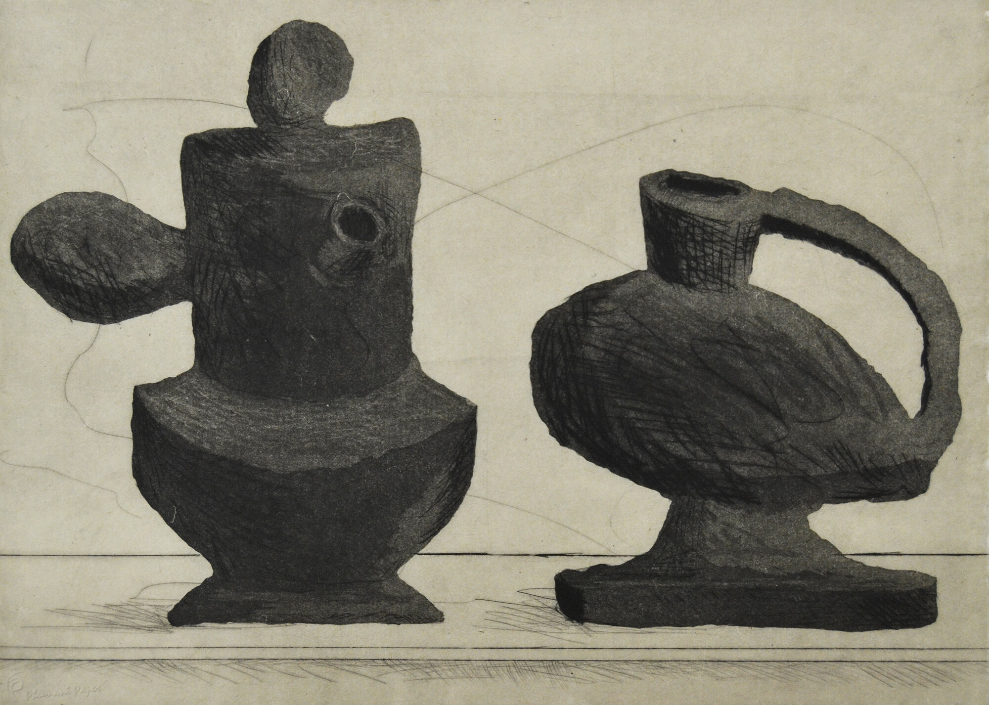 William Kentridge - Cape  - Aquatint and Drypoint -  - 2017