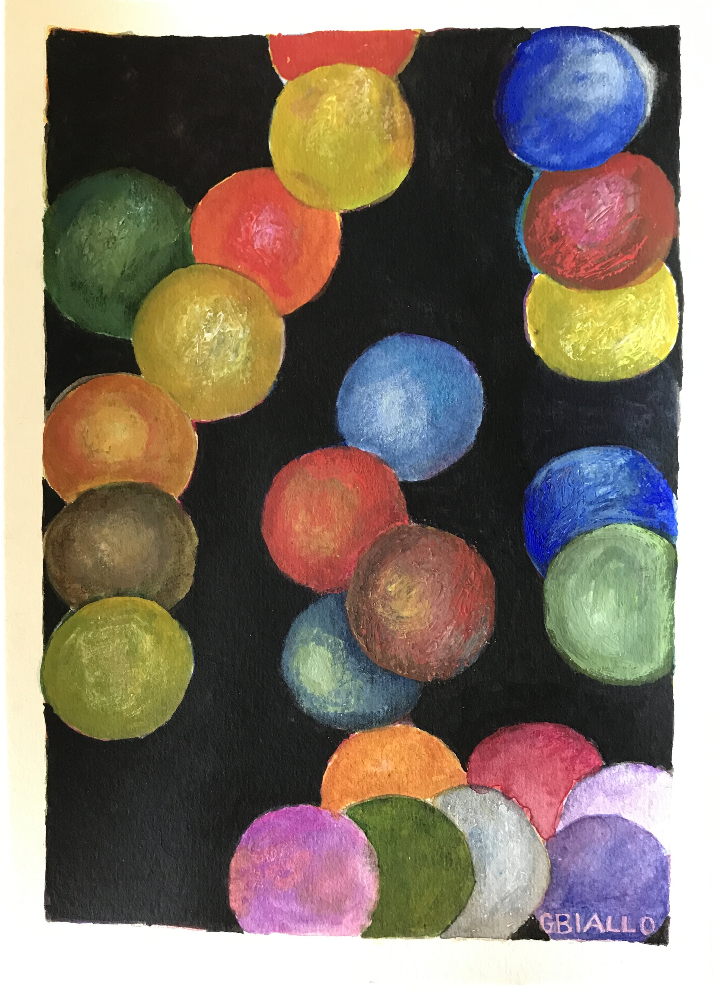 Giovanna Biallo, Sky Atlas, Watercolour and Gouche on Paper