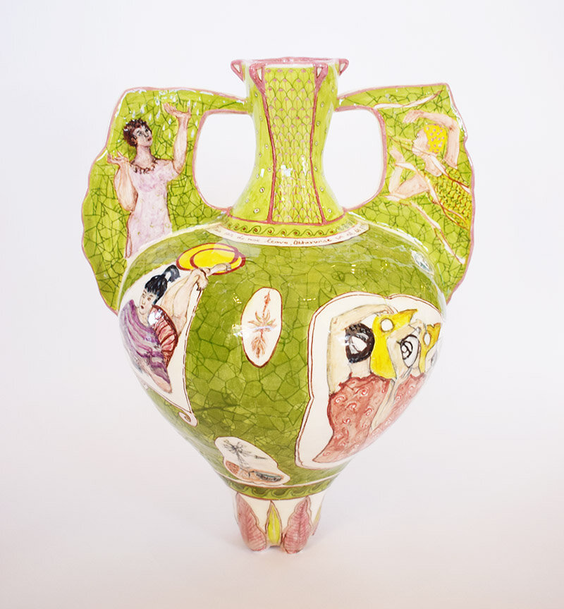 Helen Doherty - Invocation for Rain - Stoneware with oxides, clear glaze and onglaze (6)