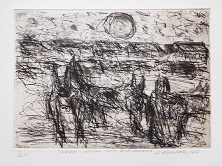 David-Koloane---Three-Dogs-and-A-Moon---1of20--------.00