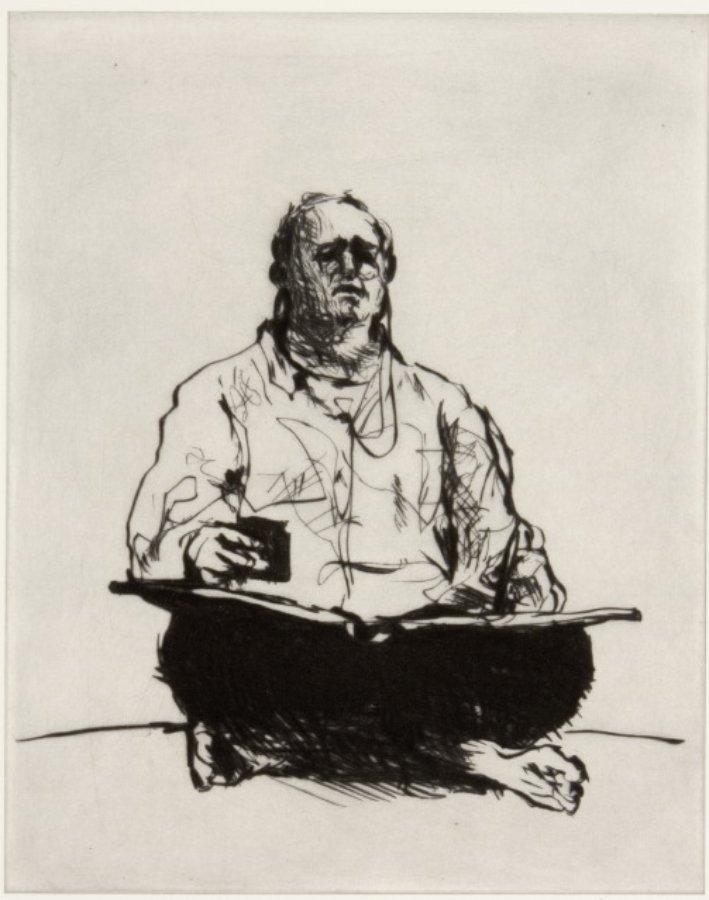 William Kentridge-Scribe-Drypoint