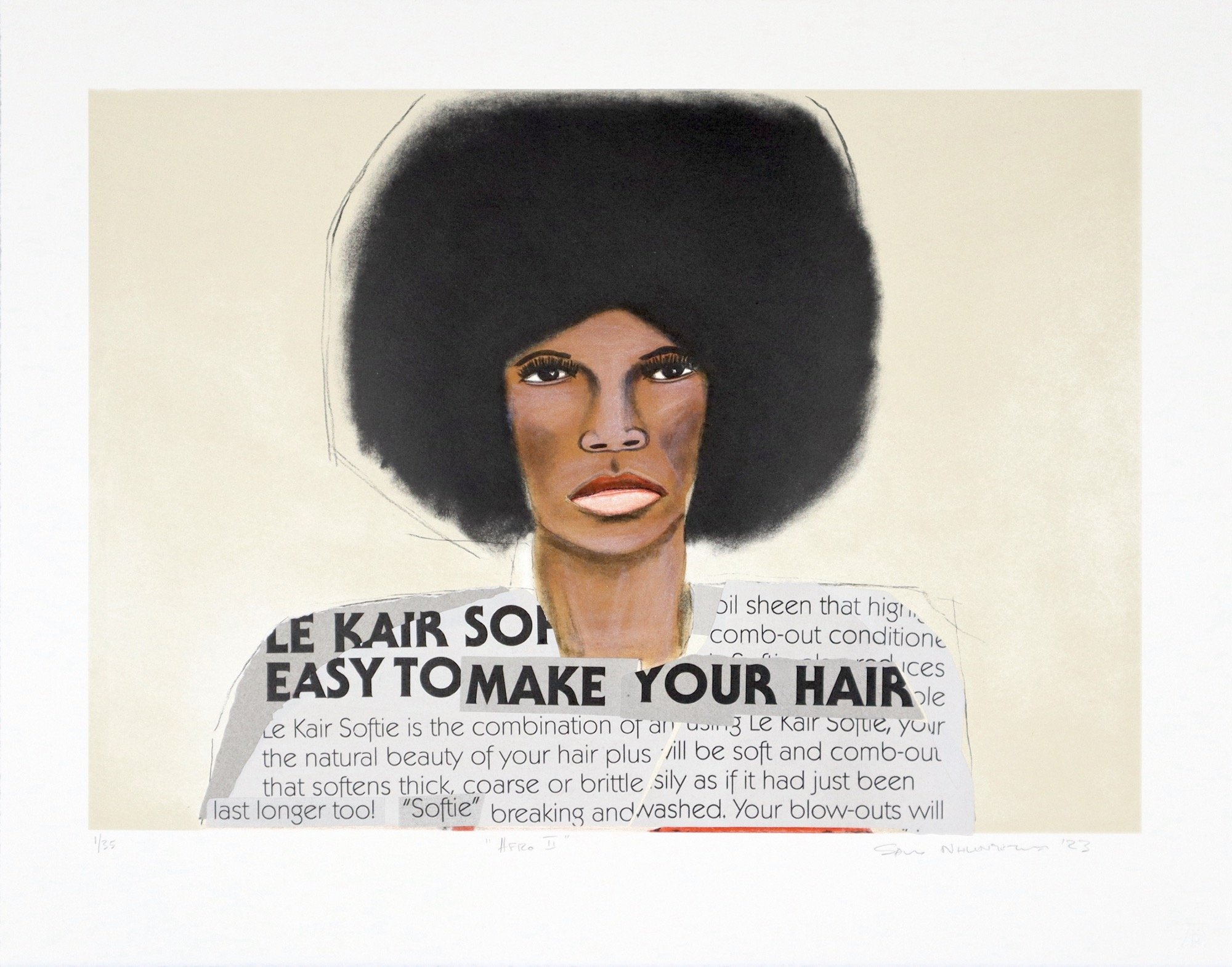 Sam-Nhlengethwa-Afro II-colour